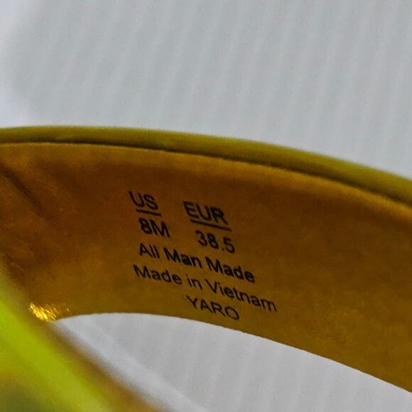 Sam Edelman Yaro Block Heel Sandal Womens 8 Metallic Gold Evening Wedding Party - Picture 12 of 13